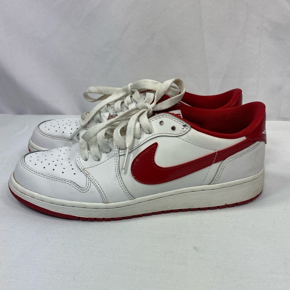 Nike Air Jordan 1 Retro Low OG BG White Varsity Red 709999-101 Wmns 7.5 Youth 6Y - Picture 3 of 14